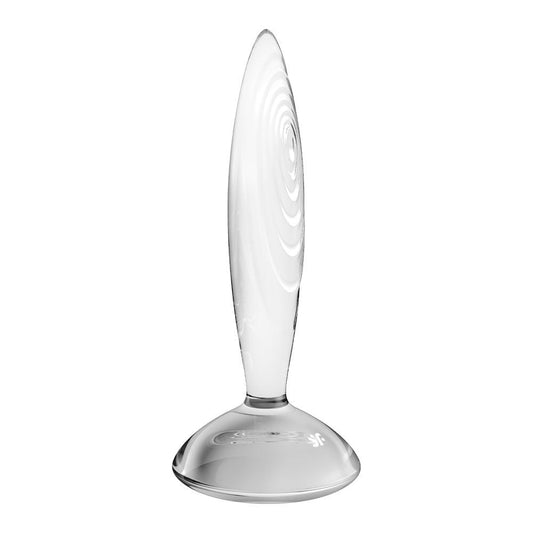Satisfyer - sparkling crystal - glass dildo - Product second side view  | Flirtybay-adult-store-australia