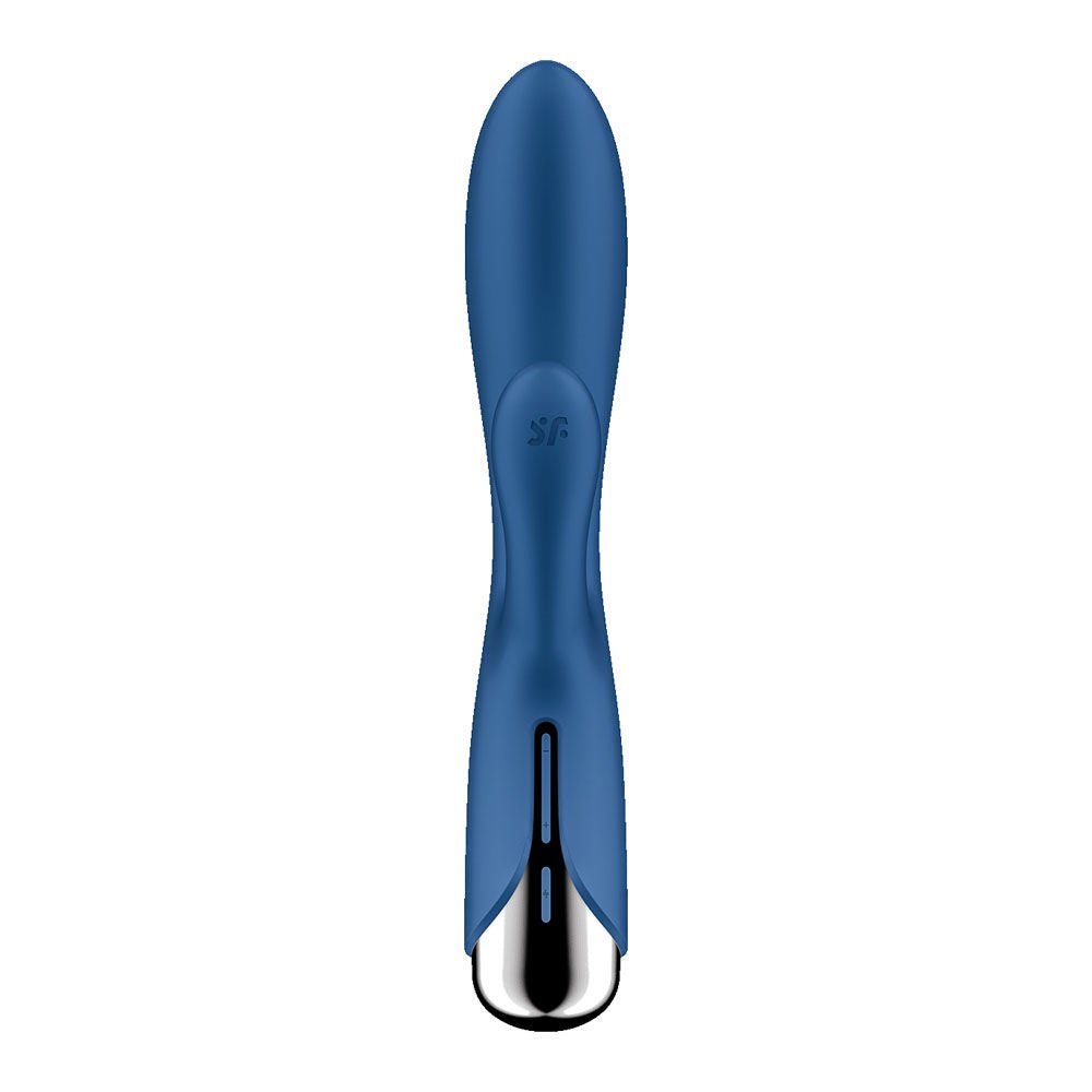 Satisfyer spinning blue rabbit vibrator 1 - Product front view  | Flirty Bay