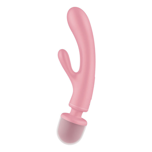 Satisfyer - triple lover wand & rabbit vibrator - Product third side view  | Flirtybay Sex shop australia