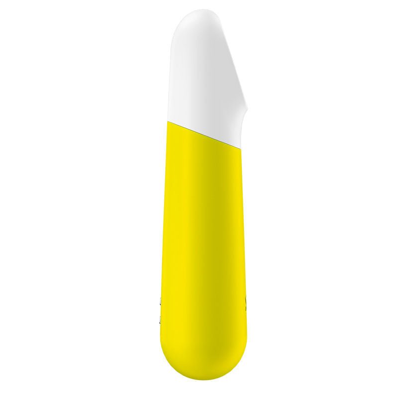 Satisfyer - yellow ultra power bullet 4 - small vibrator - Quarter side view | Flirty Bay adult store and lingerie store