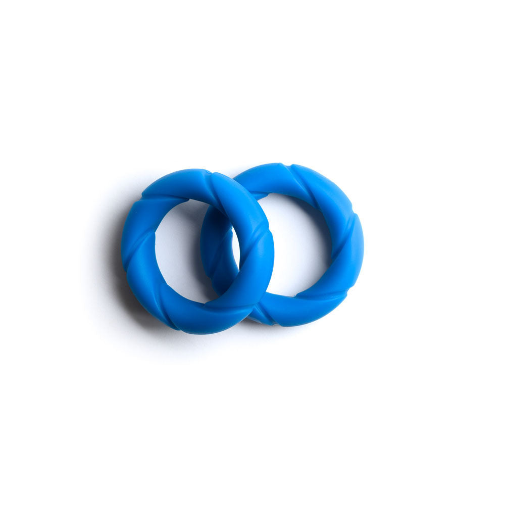 Sport fucker ready rings - cock rings-blue - Product top view  | Flirtybay Adult Shop Australia Lingerie Shop