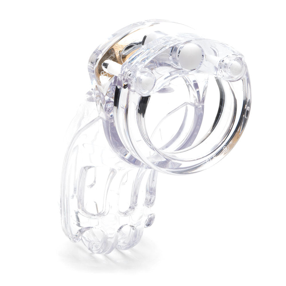 The curve chastity cock cage kit - clear-Product bottom view  | Flirtybay