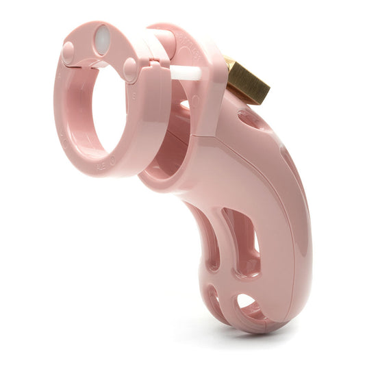 The curve chastity cock cage kit - pink-Product back view  | Flirtybay