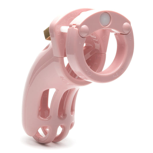 The curve chastity cock cage kit - pink Product bottom view  | Flirtybay
