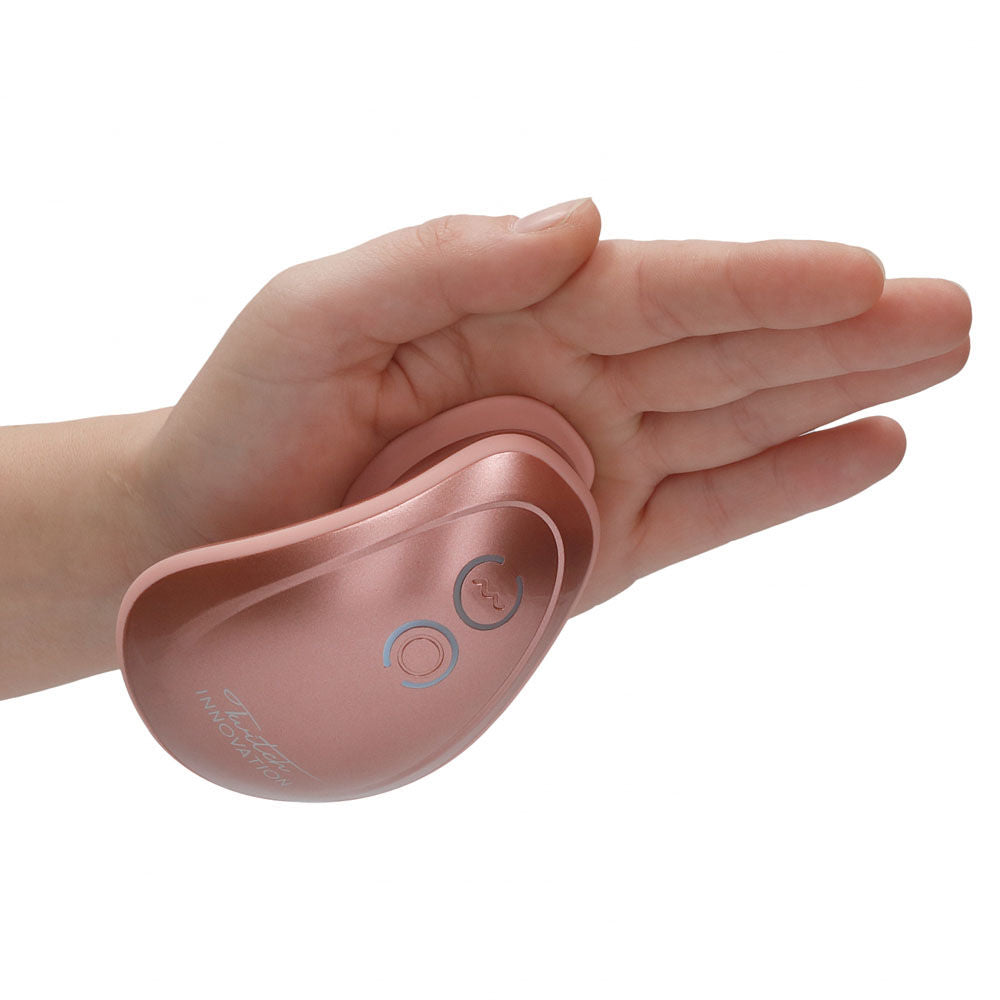 Twitch 1 - silver - clitoral stimulator - pink Product front view, with dimensions  | Flirtybay Adult Shop Australia Lingerie Shop
