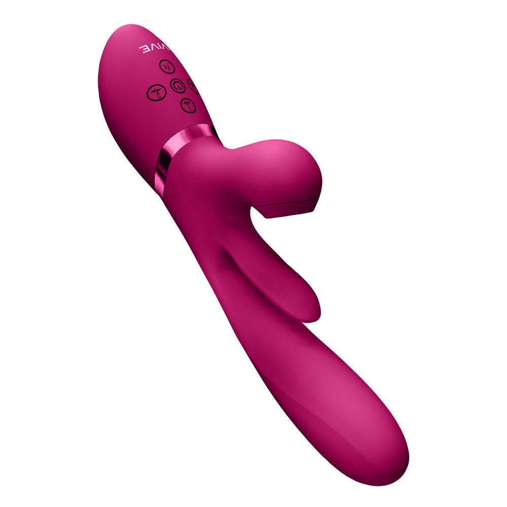Vive ena - tripple action - rabbit vibrator - Product bottom view  | Flirtybay