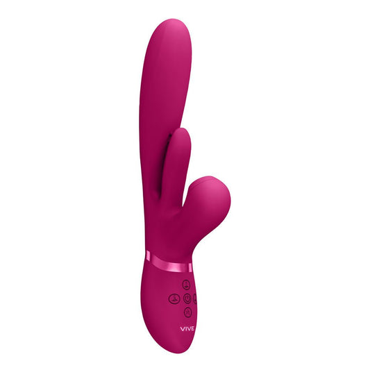 Vive ena - tripple action - rabbit vibrator - Product side view  | Flirtybay