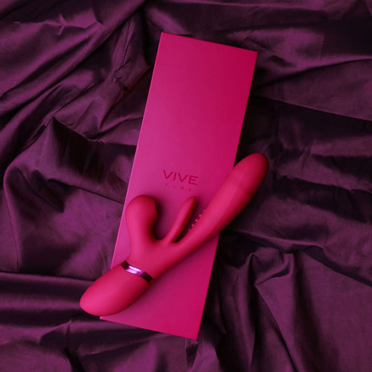 Vive ena - tripple action - rabbit vibrator - Product top view  | Flirtybay