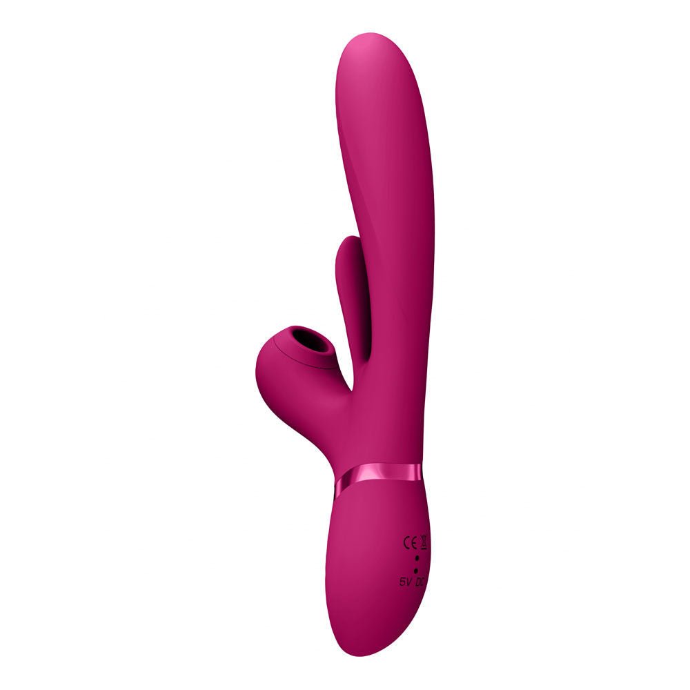 Vive ena - tripple action - rabbit vibrator - Product third side view  | Flirtybay