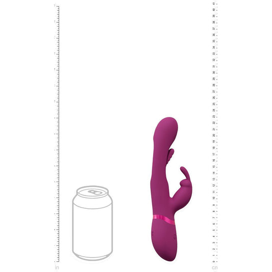 Vive mika - rabbit vibrator - Product side view, with dimensions  | Flirtybay