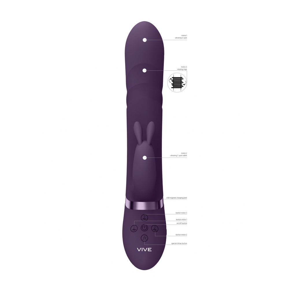 Vive nari - rabbit vibrator - Product front view  | Flirtybay