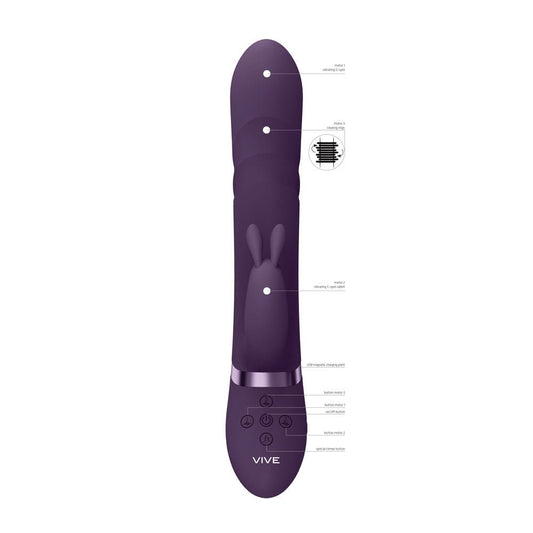 Vive nari - rabbit vibrator - Product front view  | Flirtybay