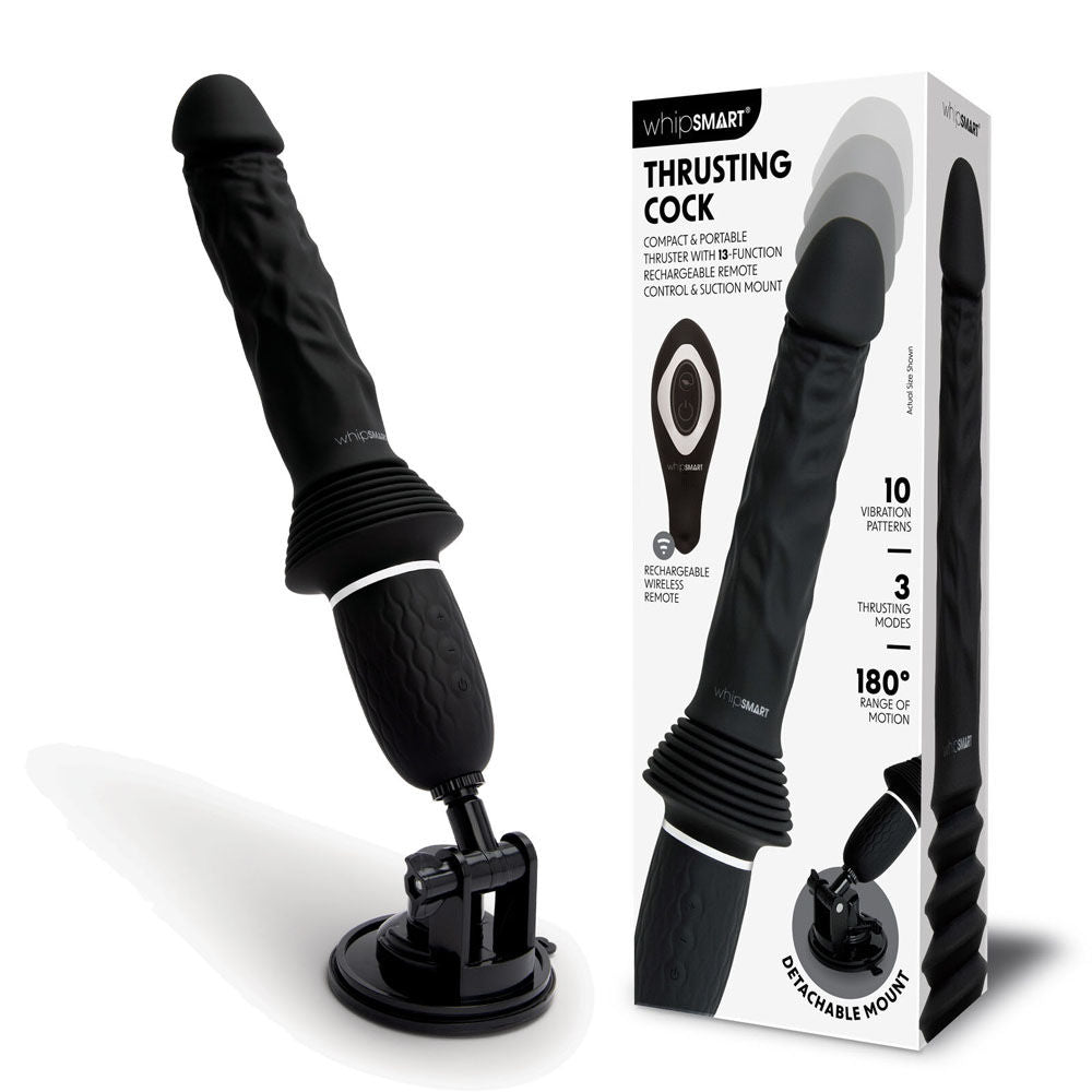 Whipsmart thrusting cock - sex machine - Product side view and box side view | Flirtybay Adult Shop Australia Lingerie Shop