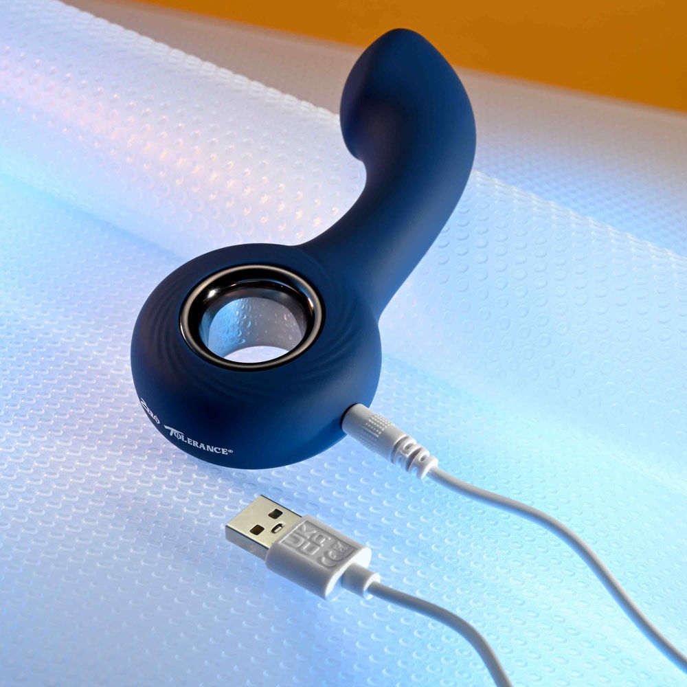 Zero tolerance - the reach - anal & prostate vibrators, focus on charger - Product top view  | Flirtybay Adult Shop Australia Lingerie Shop
