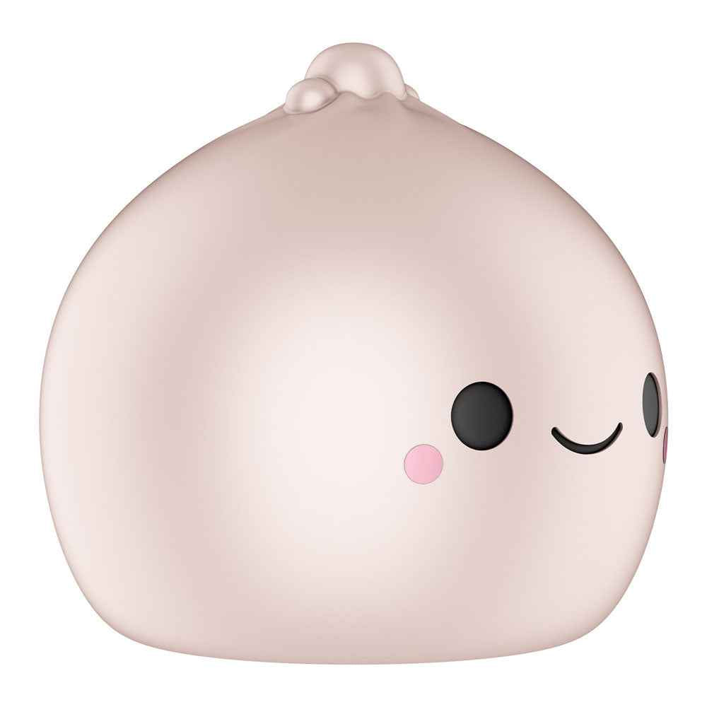 Side view of the Beige Satisfyer Mochi USB Rechargeable Air Pulse Stimulator on a white  background | Flirty Bay, sex toys and vibrator, Perth Australia