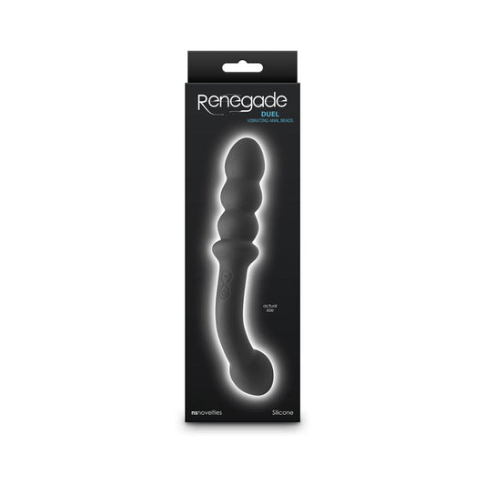 Packaging only of the Renegade Duel vibrating anal beads, clearly displaying product branding on a clean white background | Flirty Bay, anal plug adult store Australia