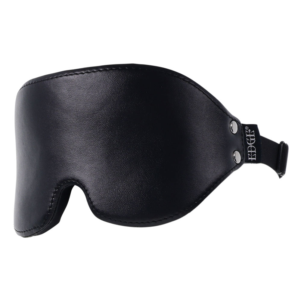 Close-up side view of the EDGE Lights Out Blindfold highlighting the thick memory foam padding and detailed stitching | Flirty Bay adult toys online, best sex tools