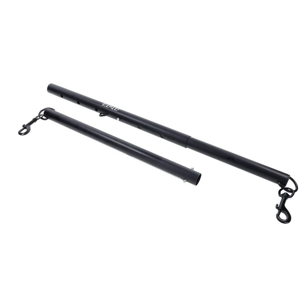 Edge Adjustable Spreader Bar separated into two main parts, showing the extendable bar and attached cuffs | Flirty Bay adult toys online, best sex tools