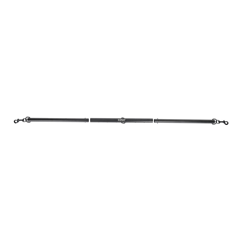 Rear view of the Edge Adjustable Spreader Bar showing the adjustable mechanism and cuff attachments | Flirty Bay adult toys online, best sex tools