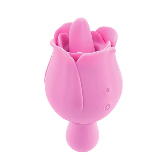 Adam and eve toys, Side view of Eve’s Ravishing Rose showing curved stem | Flirty Bay, Rose Toys, vibrator, clitoral stimulator, adult store Australia.