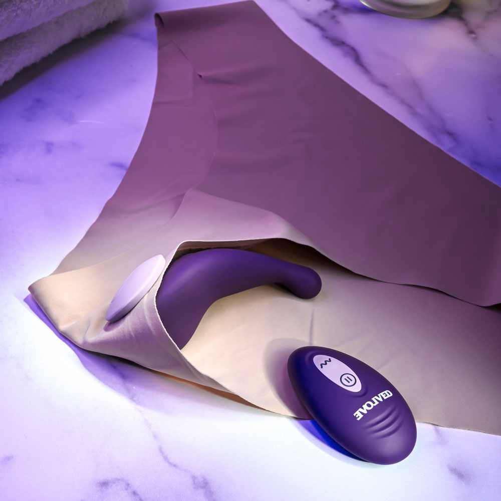 Vibrator placed inside the Evolved Panty Party undies, ready for discreet pleasure | Flirty Bay top rated vibrators