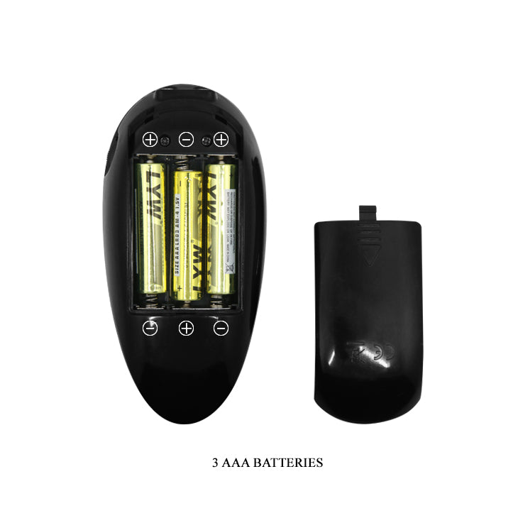 Remote control for the Flesh Crazy Bull Julie vibrating male masturbator on a white background | Flirty Bay Adult Store and Strokers in Perth Australia