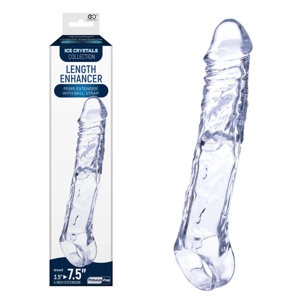 Ice Crystals 4 Inch Length Enhancer Penis Extender with packaging | Flirty Bay, male sex toys in Perth Australia