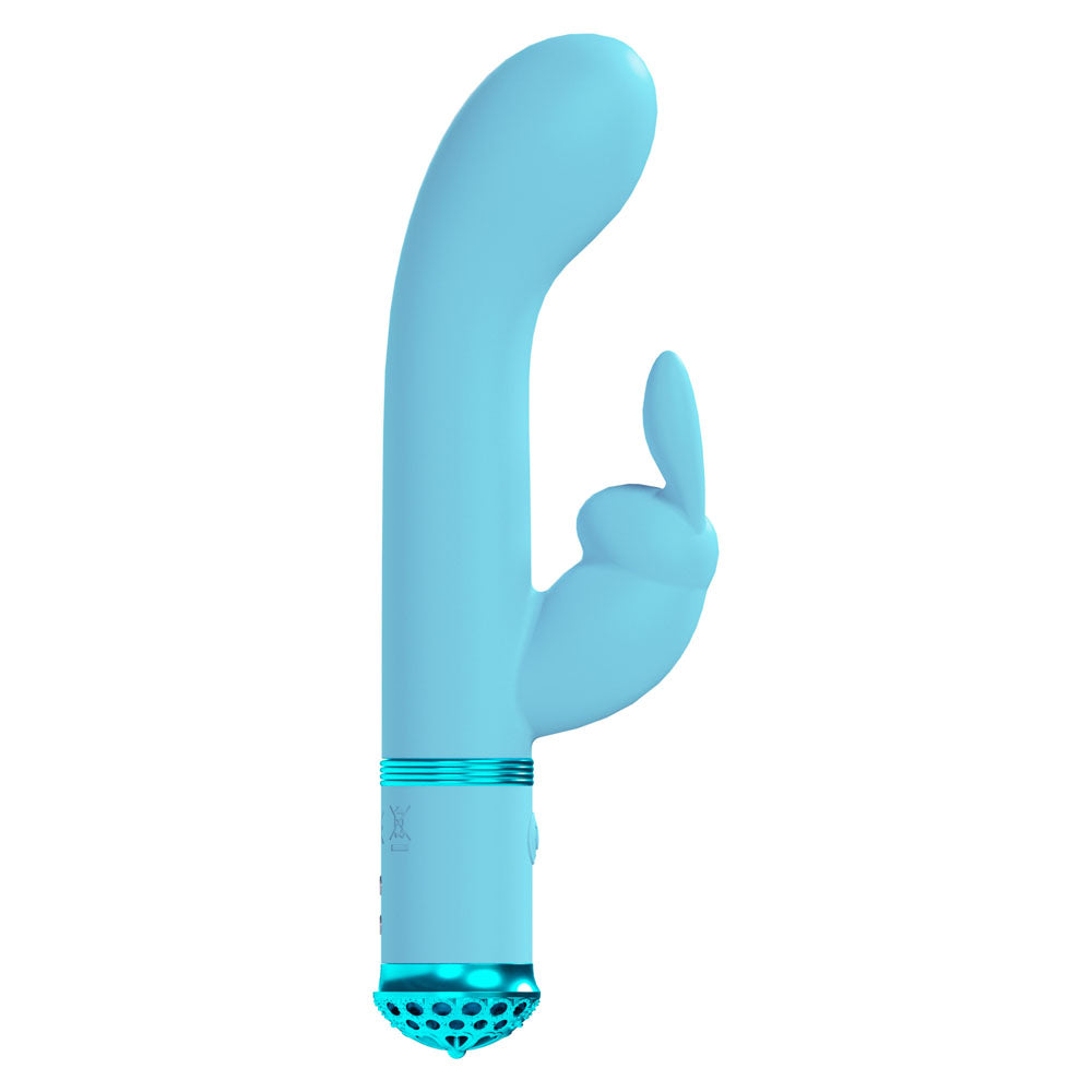 Back view showing smooth, body-safe silicone finish of the Loveline Belle rabbit vibrator | Flirty Bay, anal plug adult store Australia