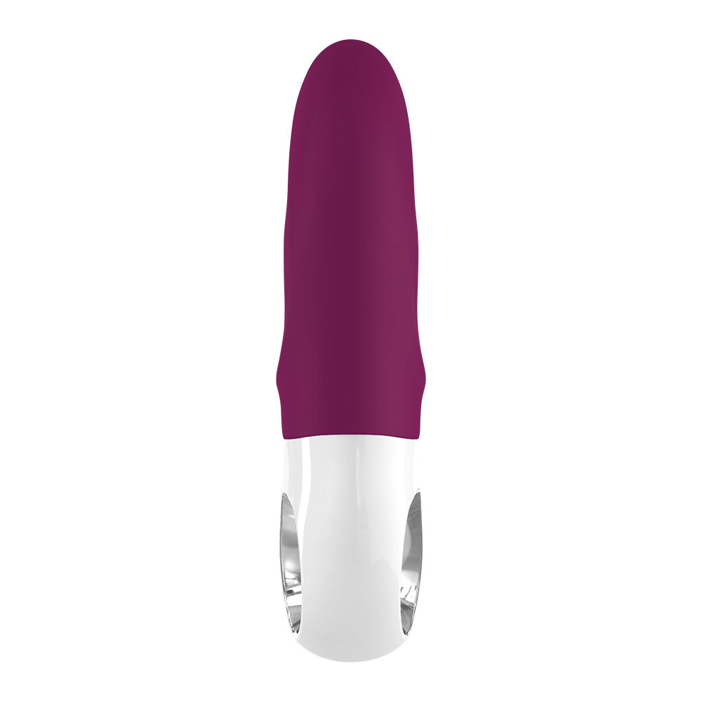 Back view showing smooth, body-safe silicone finish of the Miss BI rabbit vibrator | Flirty Bay, anal plug adult store Australia