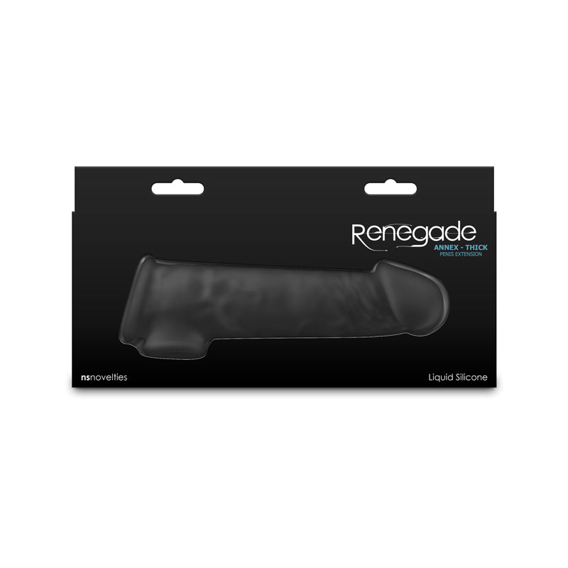 Renegade Annex Thick Penis Extender 7.3” close-up of the packaging | Flirty Bay, male sex toys in Perth Australia