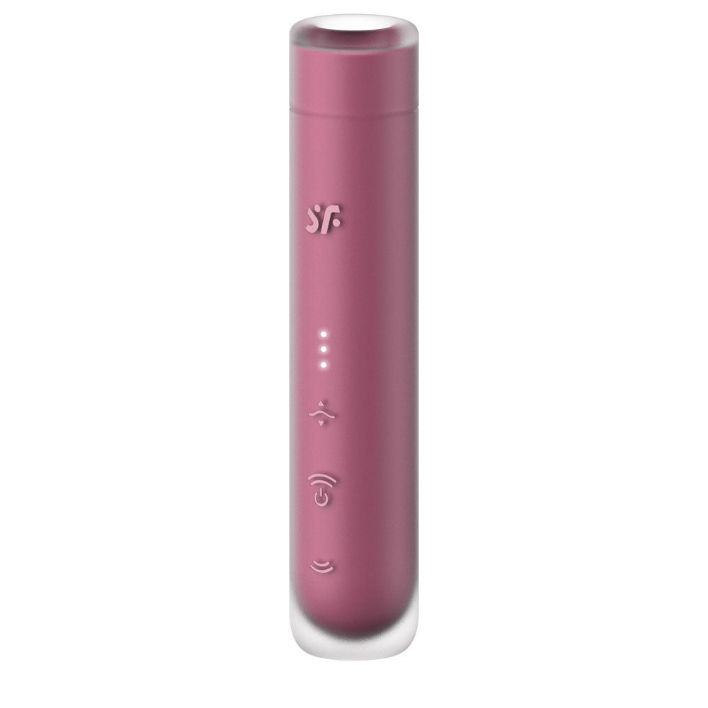 Side angle of the Satisfyer First Kiss air pulse vibrator | Flirty Bay Adult Store Australia, Vibrator