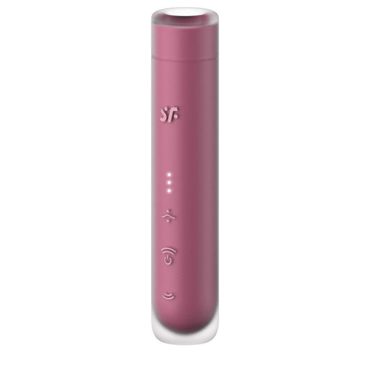 Side angle of the Satisfyer First Kiss air pulse vibrator | Flirty Bay Adult Store Australia, Vibrator