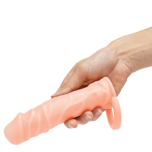 Size Up Realistic Penis Extender 1 inch held in hand | Flirty Bay, male sex toys in Perth Australia