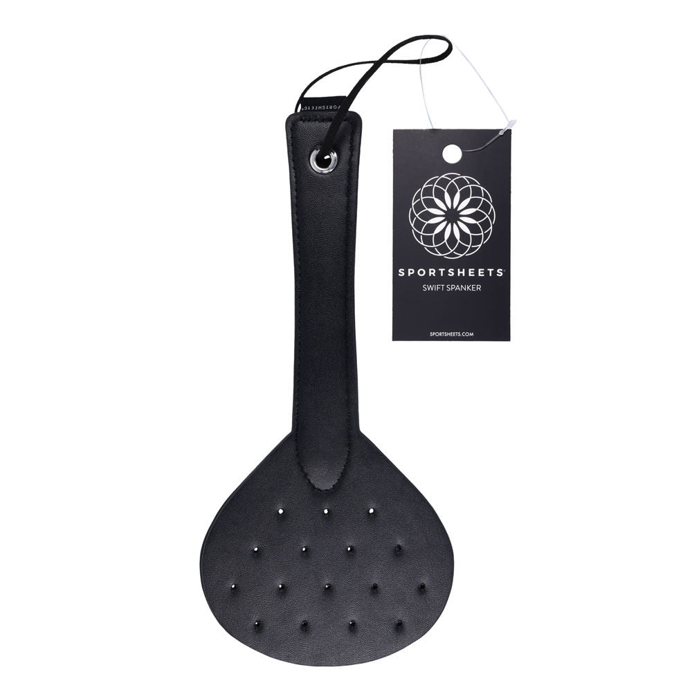sportsheets-swift-spanker-split-tip-black-impact-paddle | Flirty bay online adult store, adult toys and lingerie