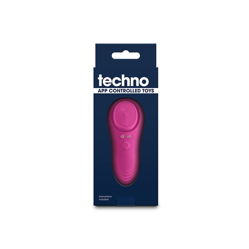 Front view of Techno Lucy vibrating panties packaging highlighting product features and sleek design | Flirty Bay, sex store, vibrator ladies, vibrating underwear, sexual massager.