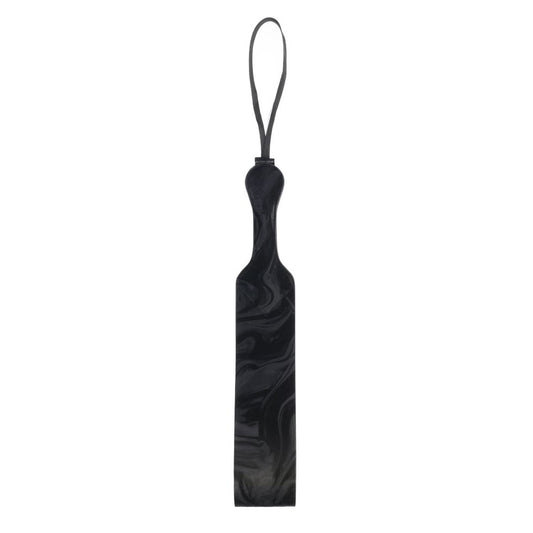 Back view of the Sportsheets Velvet Noir Loop Paddle showing marbled vegan leather finish | Flirty Bay adult toys online, best sex tools