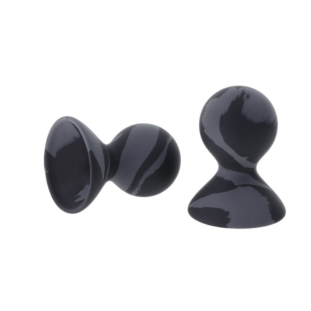 Side profile of Velvet Noir nipple suckers highlighting their ergonomic shape | Flirty Bay adult toys online, best sex tools