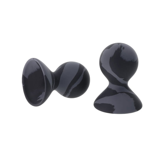 Side profile of Velvet Noir nipple suckers highlighting their ergonomic shape | Flirty Bay adult toys online, best sex tools