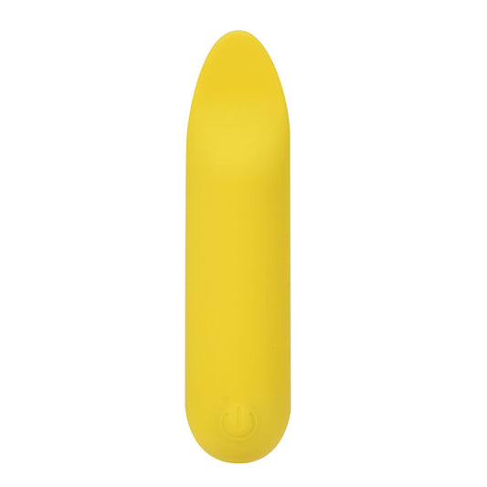 Front view of the yellow Maia Tawni bullet vibrator on a white background | Flirty Bay, sex toys Australia