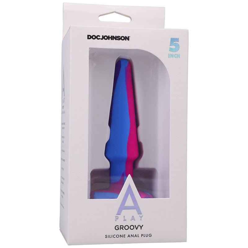 Doc Johnson A-Play Groovy Multi-Coloured Anal Plug-5 inch