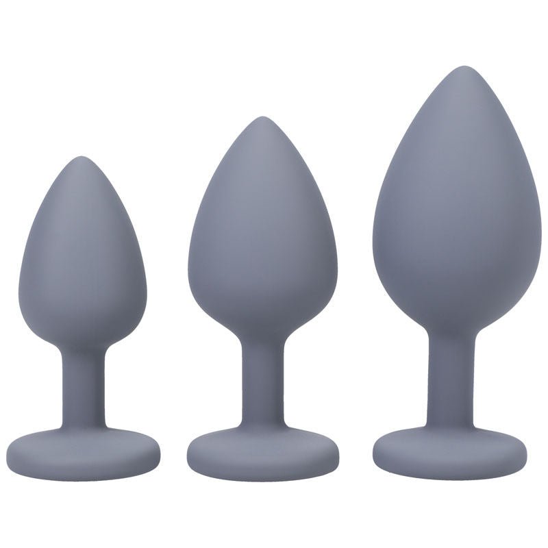 A-play - silicone butt plug training set - Product front view  | Flirtybay.com.au