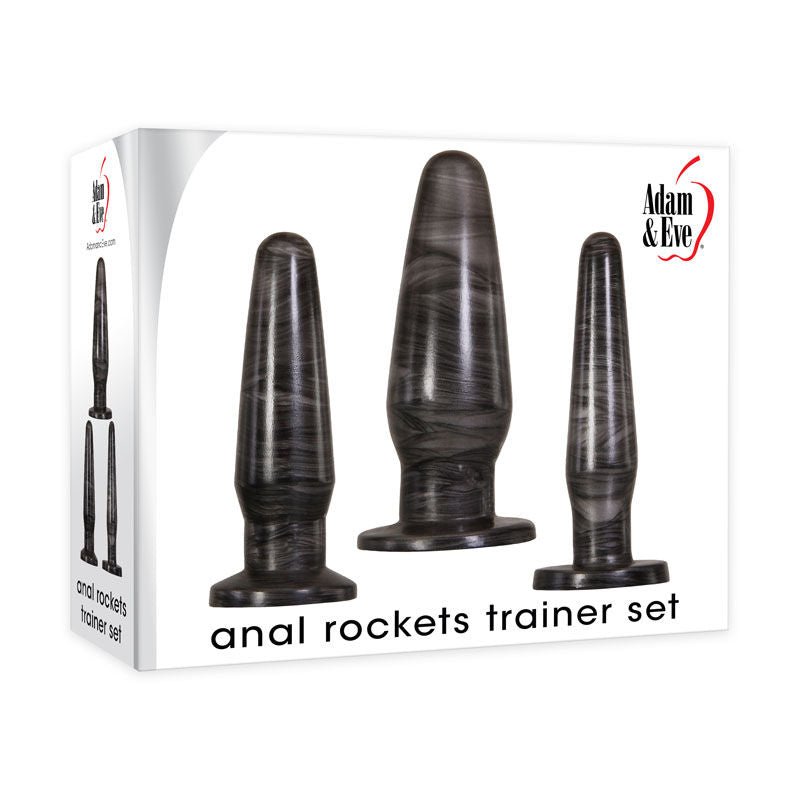 Adam & eve - anal rockets plug trainer set -  box front view | Flirtybay.com.au