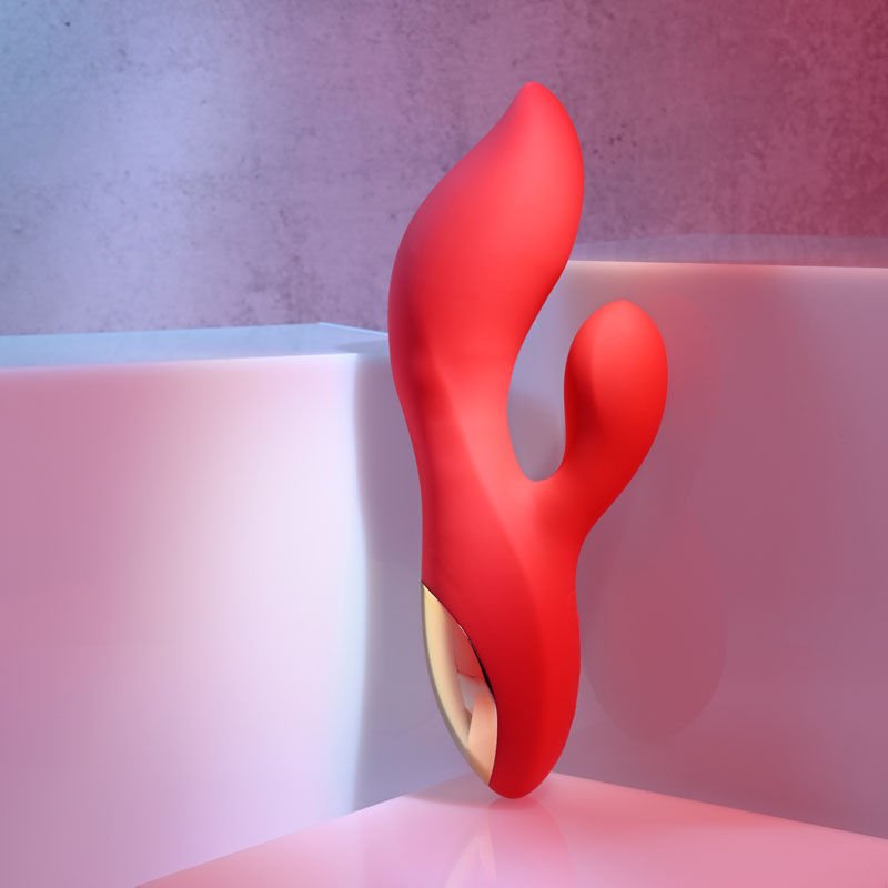 Adam & eve - eve's big and curvy g rabbit vibrator - Product side view  | Flirtybay.com.au