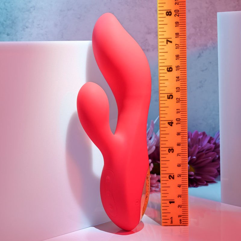 Adam & eve - eve's big and curvy g rabbit vibrator - Product side view , Dimensions | Flirtybay.com.au