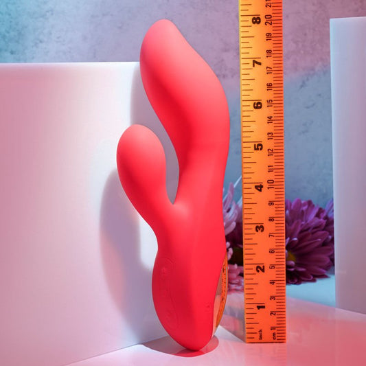Adam & eve - eve's big and curvy g rabbit vibrator - Product side view , Dimensions | Flirtybay.com.au