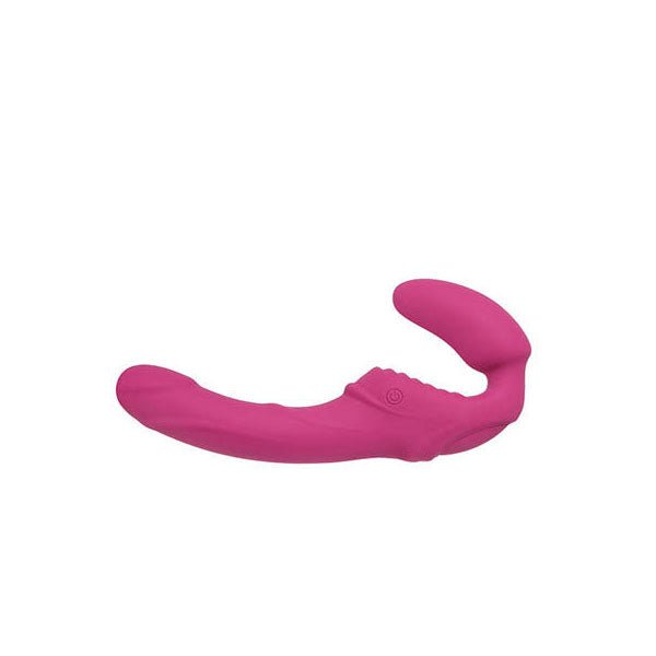 Adam & eve - eve's vibrating strapless strap-on - Product side view  | Flirtybay.com.au