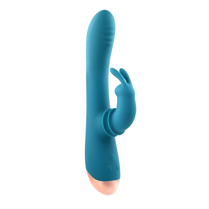 Adam & eve - shimmy and shake rabbit vibrator - Product front view  | Flirtybay.com.au