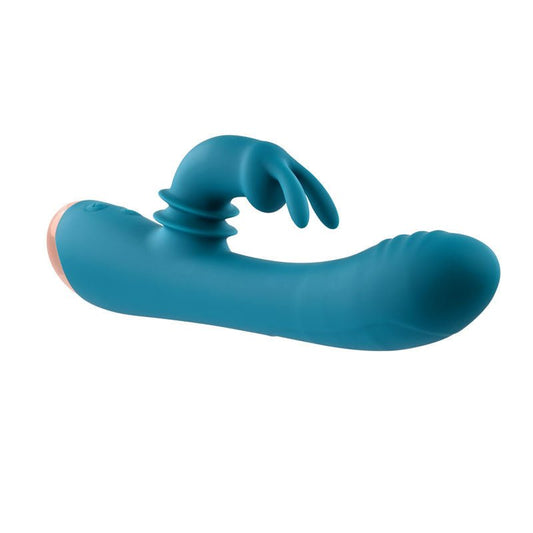 Adam & eve - shimmy and shake rabbit vibrator - Product side view  | Flirtybay.com.au