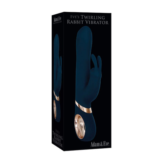 Adam & eve - twirling rabbit vibrator -  box front view | Flirtybay.com.au