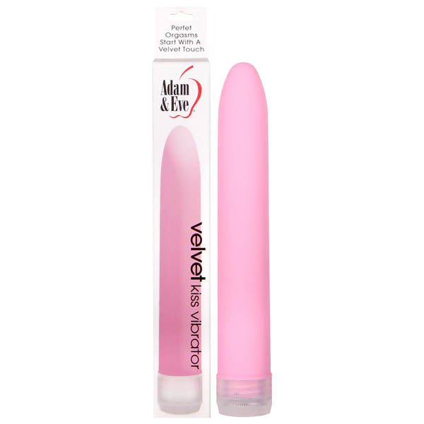 Adam & eve velvet kiss bullet vibrator - Product front view and box front view | Flirtybay.com.au